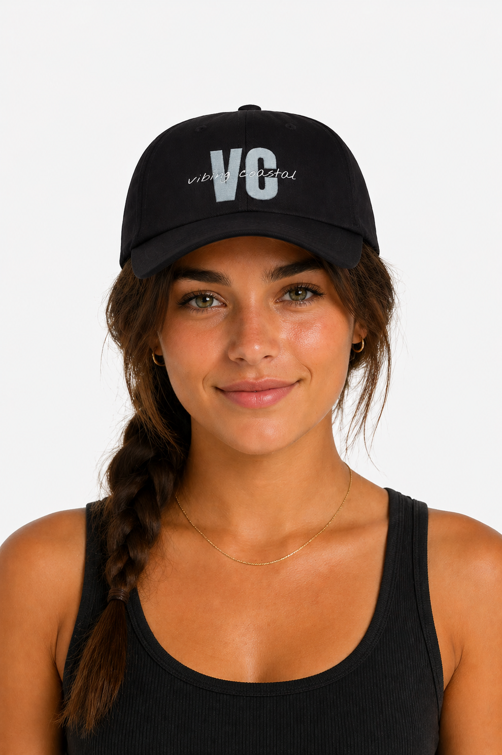 Vibing Coastal VC Logo Cap | Beach Night Black