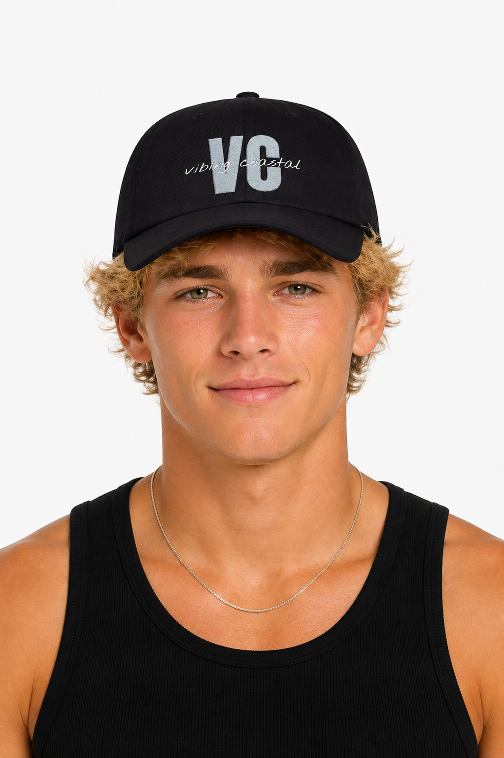 Vibing Coastal VC Logo Cap | Beach Night Black