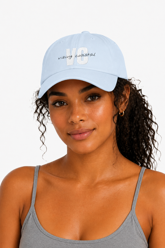 Vibing Coastal VC Logo Cap | Sky Blue