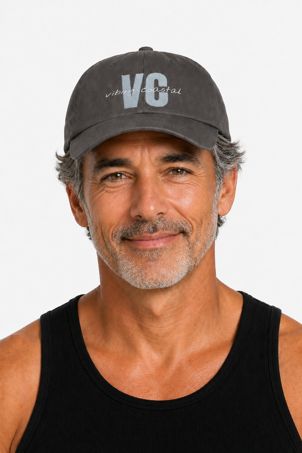 Vibing Coastal VC Logo Cap | Jetty Gray