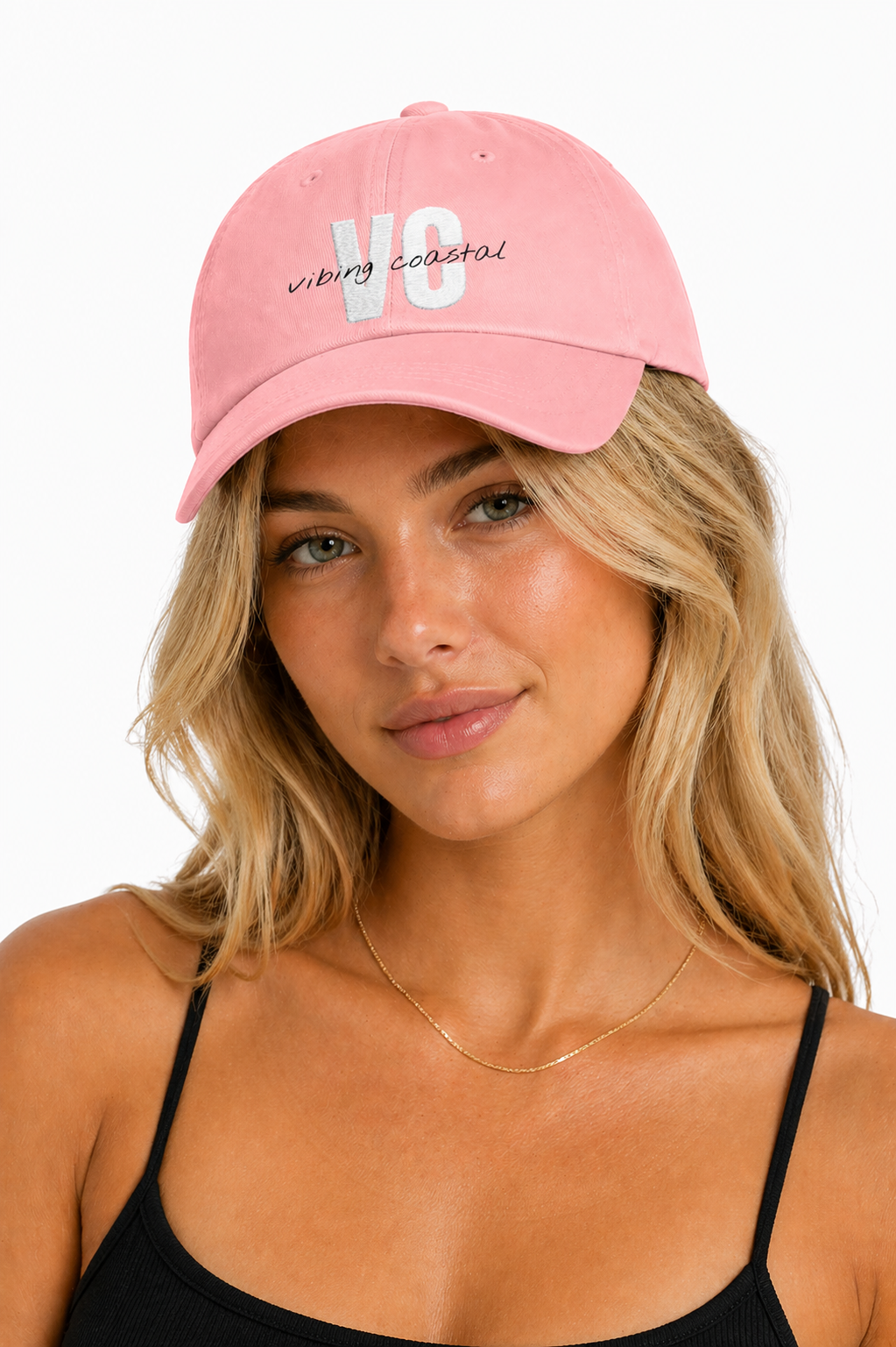 Vibing Coastal VC Logo Cap | Starfish Pink