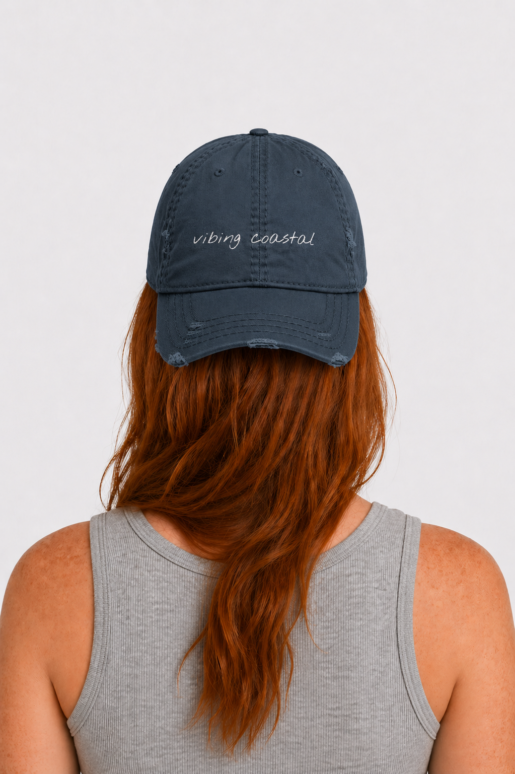 Vibing Coastal + Lobster Tab Cap | Nautical Navy