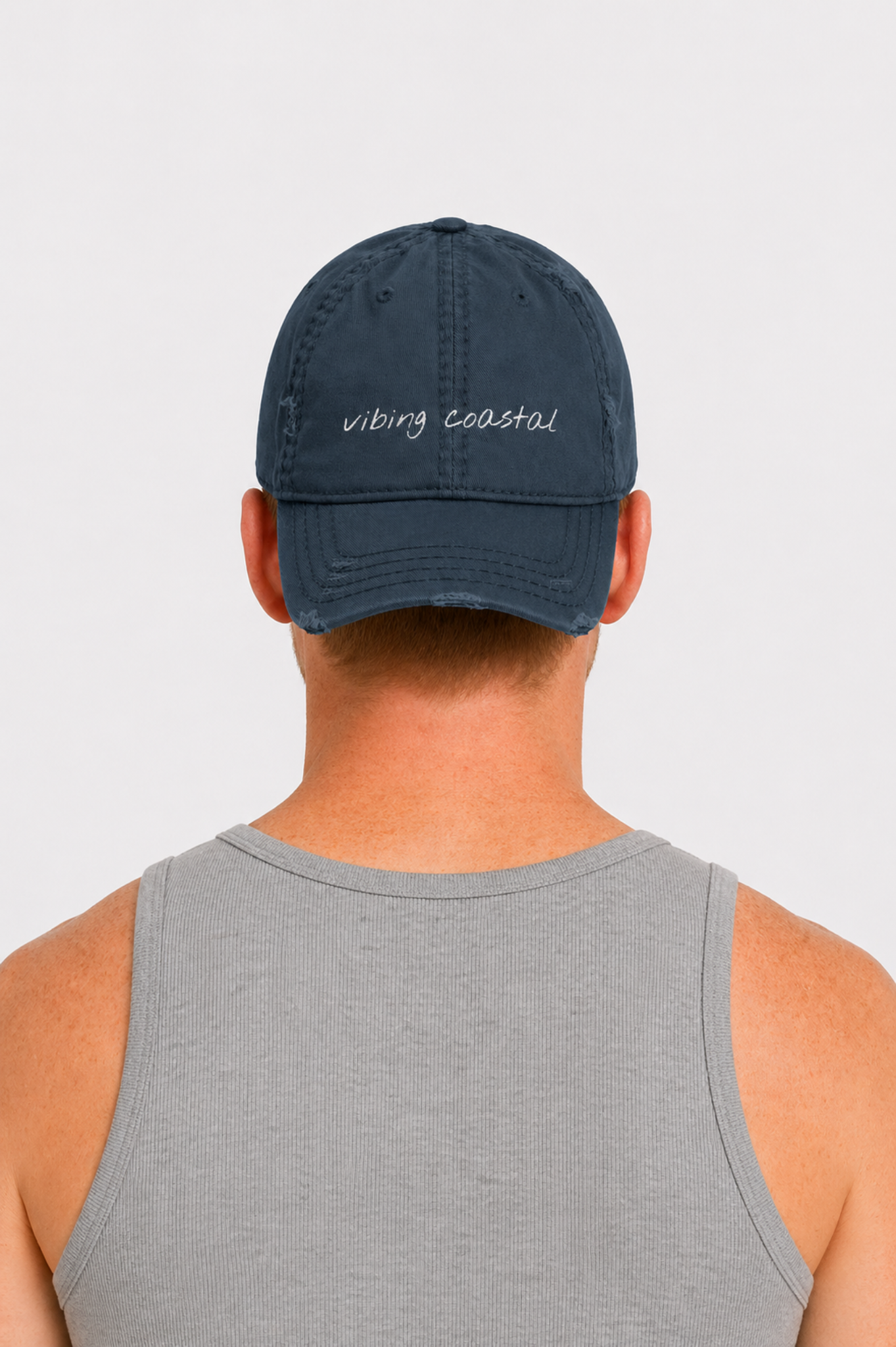 Vibing Coastal + Lobster Tab Cap | Nautical Navy