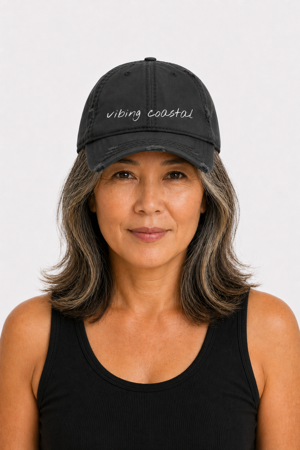 Vibing Coastal + Lobster Tab Cap | Beach Night Black
