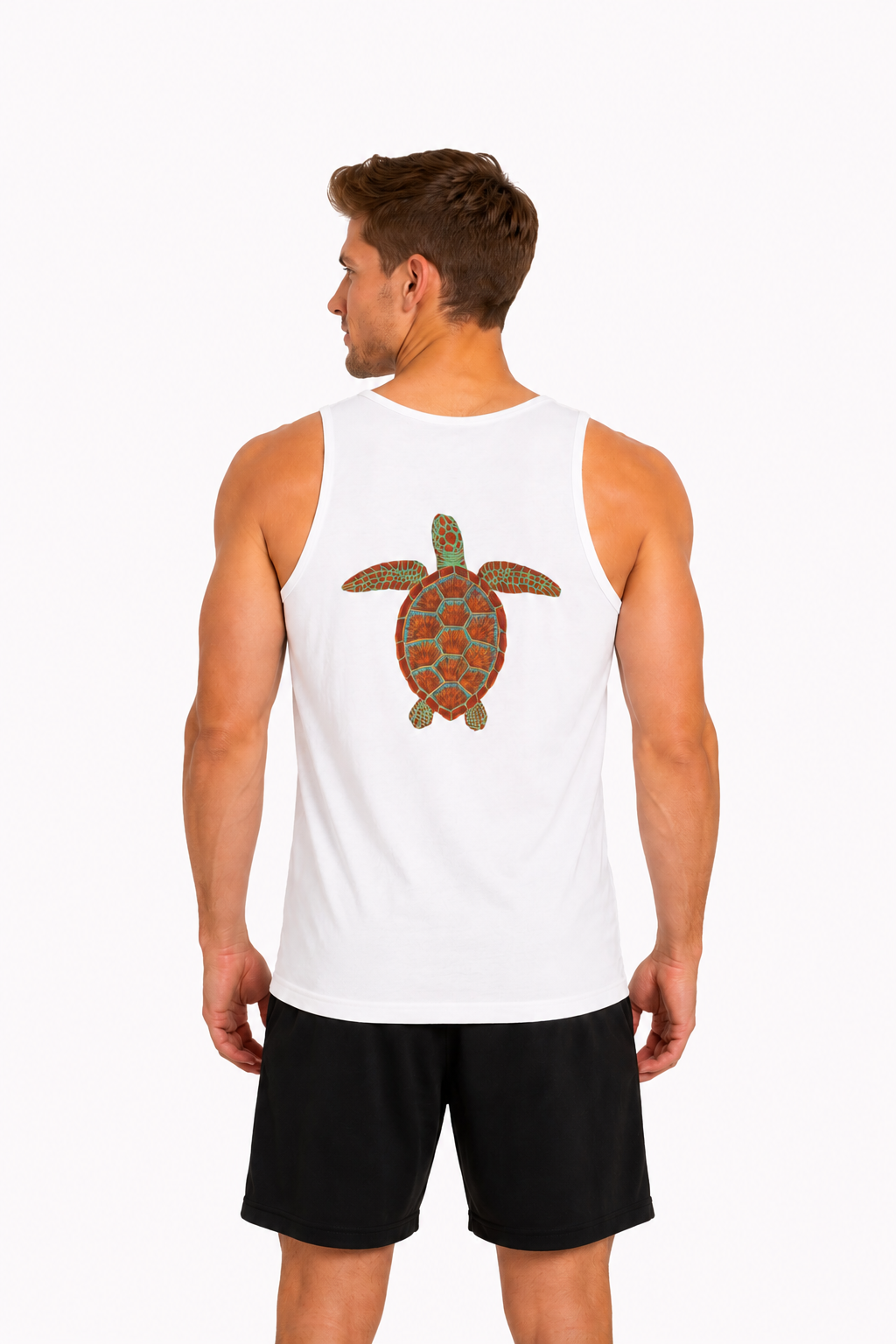 Men's Back Graphic Tank Top | Sea Turtle