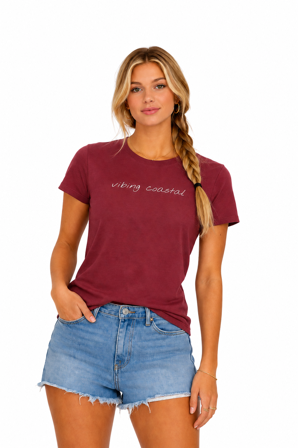 Soft Tee | Vibing Coastal | White Lettering