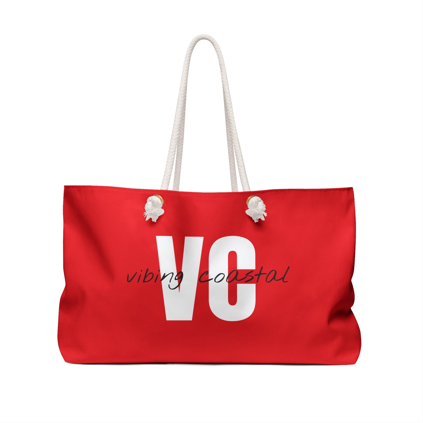 Vibing Coastal Weekender Tote | Rosehip Red