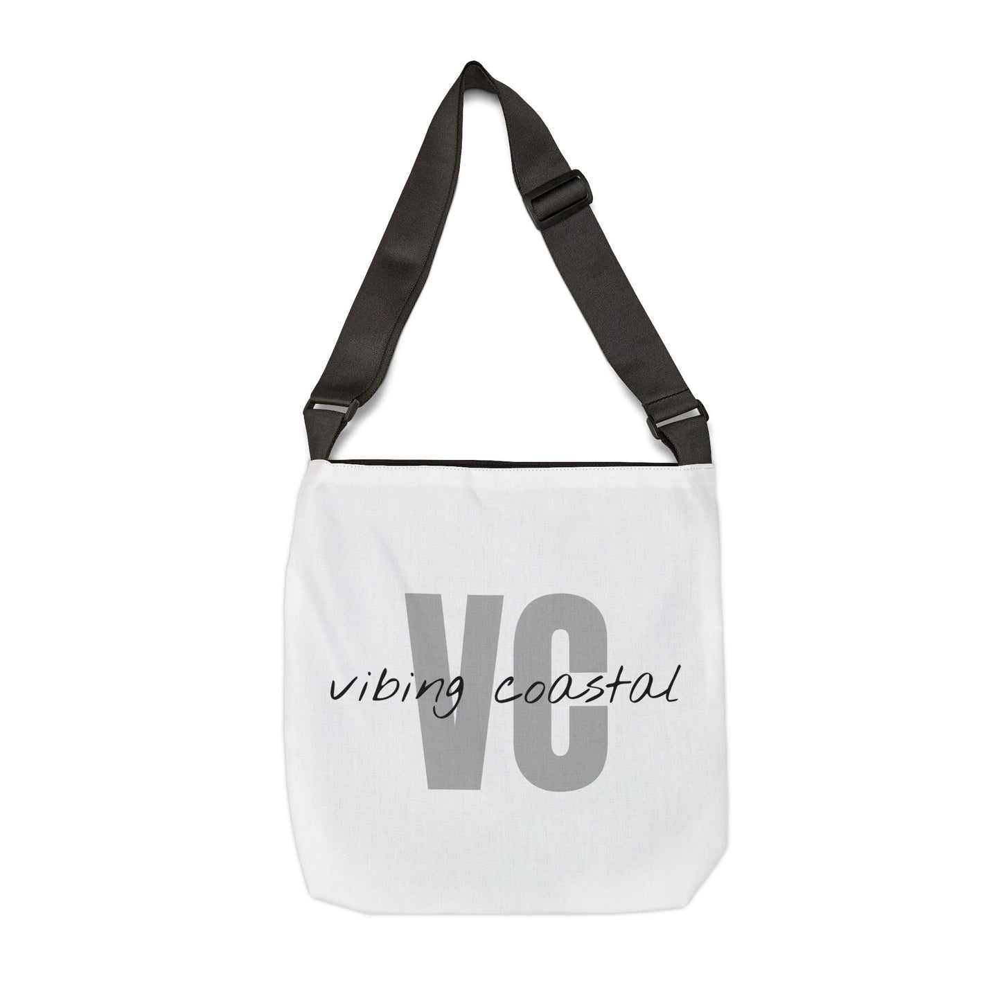 Vibing Coastal Tote Bag | Clam White