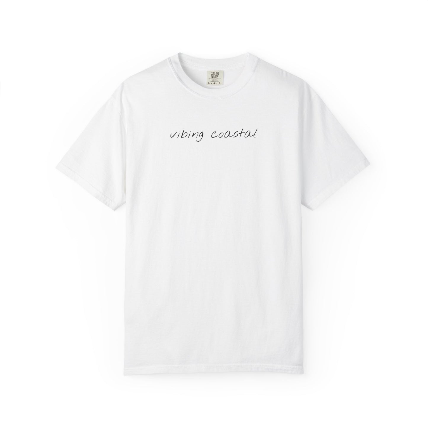 Men's Soft Tee | Vibing Coastal | Black Script