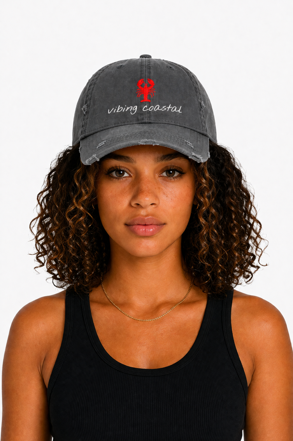 Embroidered Lobster Cap | Jetty Gray