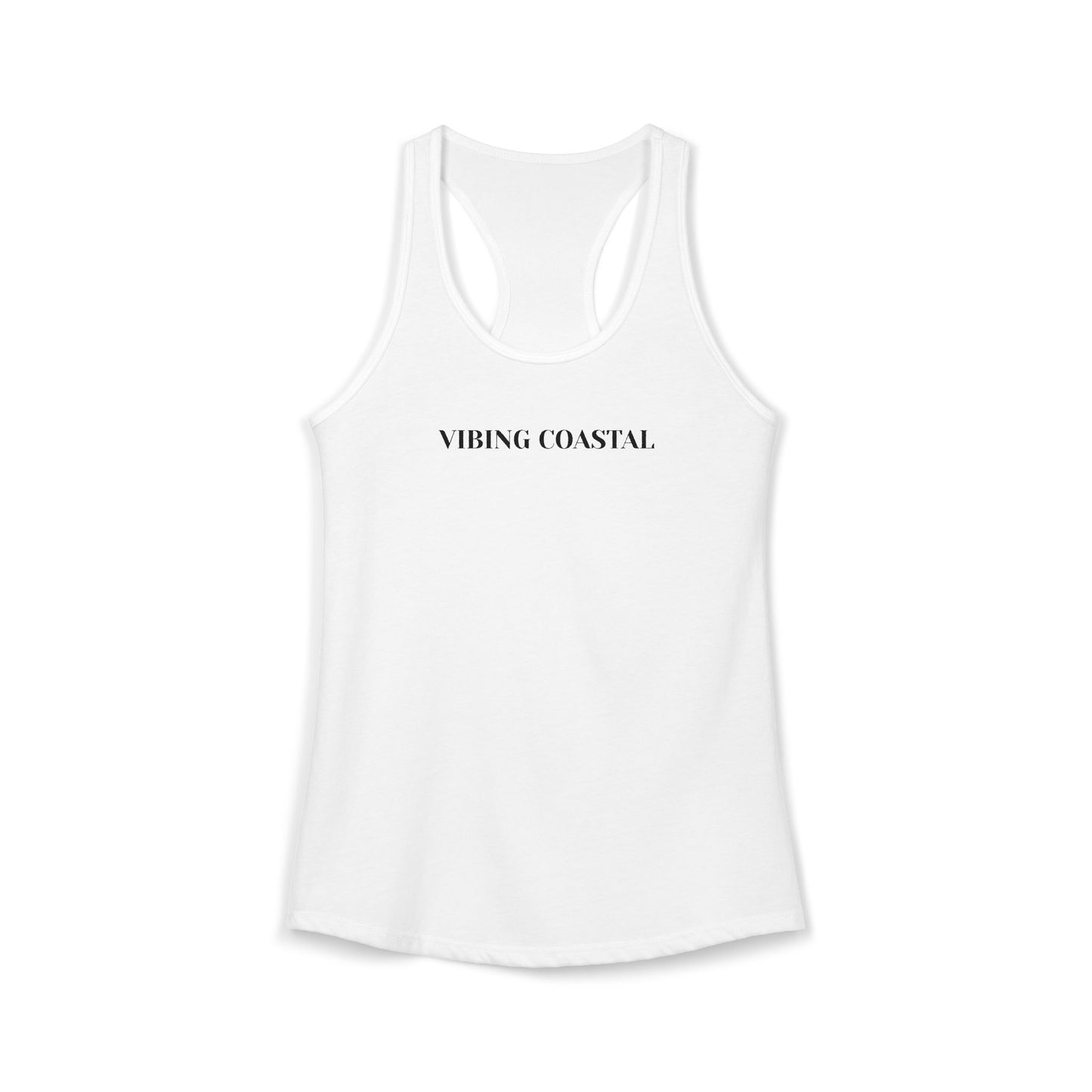 Ideal Racerback Tank | Vibing Coastal | Black Lettering