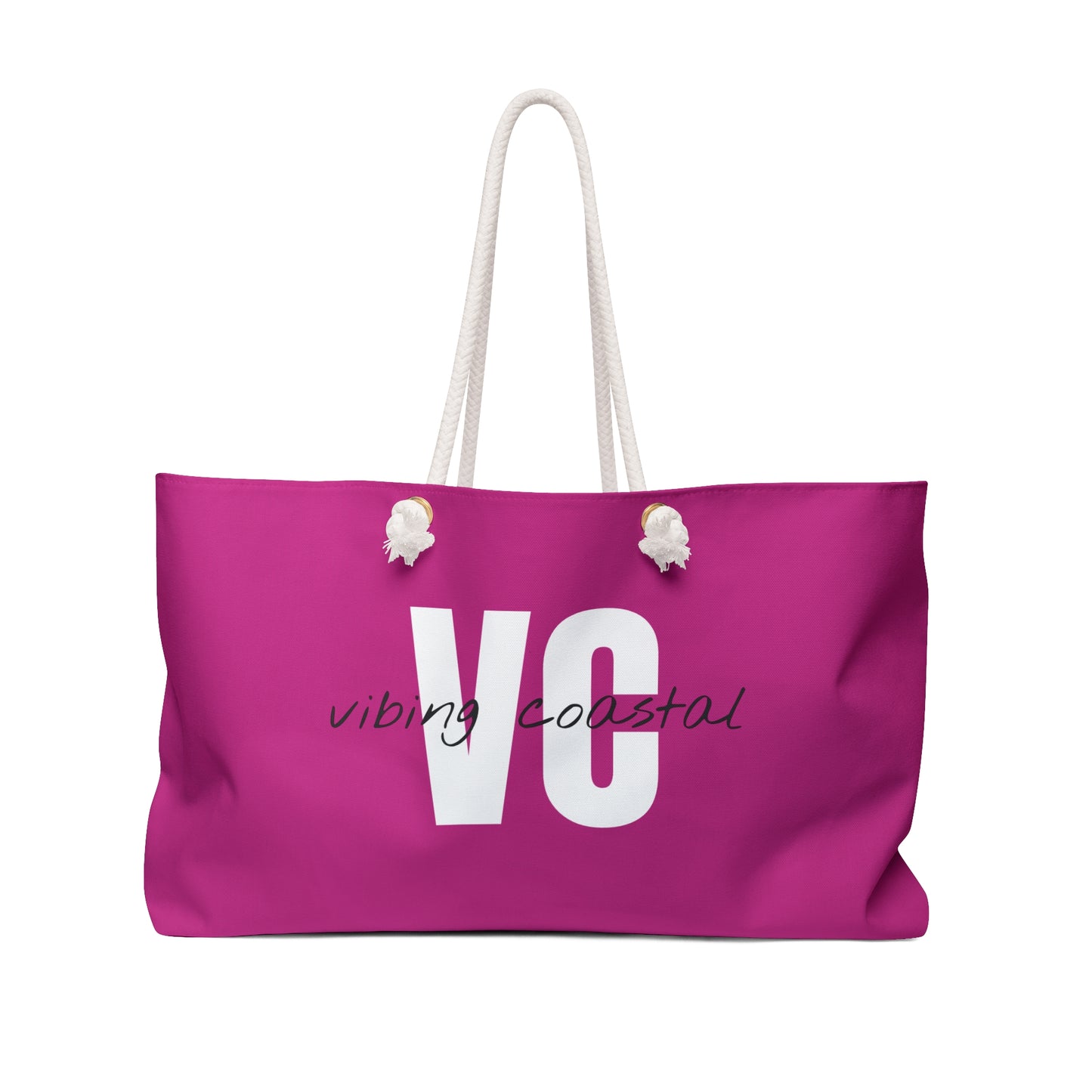Vibing Coastal Weekender Tote | Hot Pink