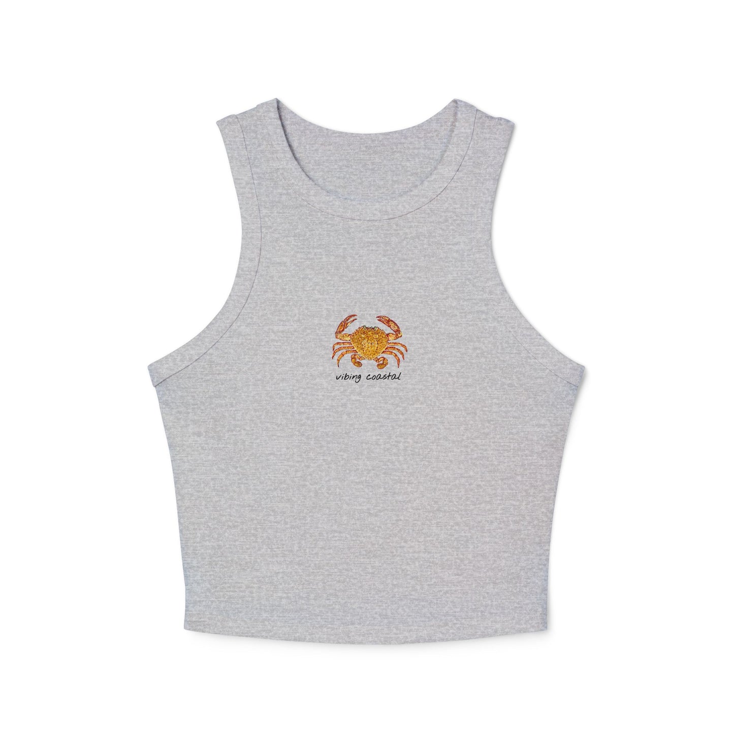 Cropped Fitted Racer Tank Top | Crab