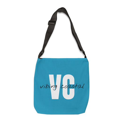 Vibing Coastal Tote Bag | Ocean Blue