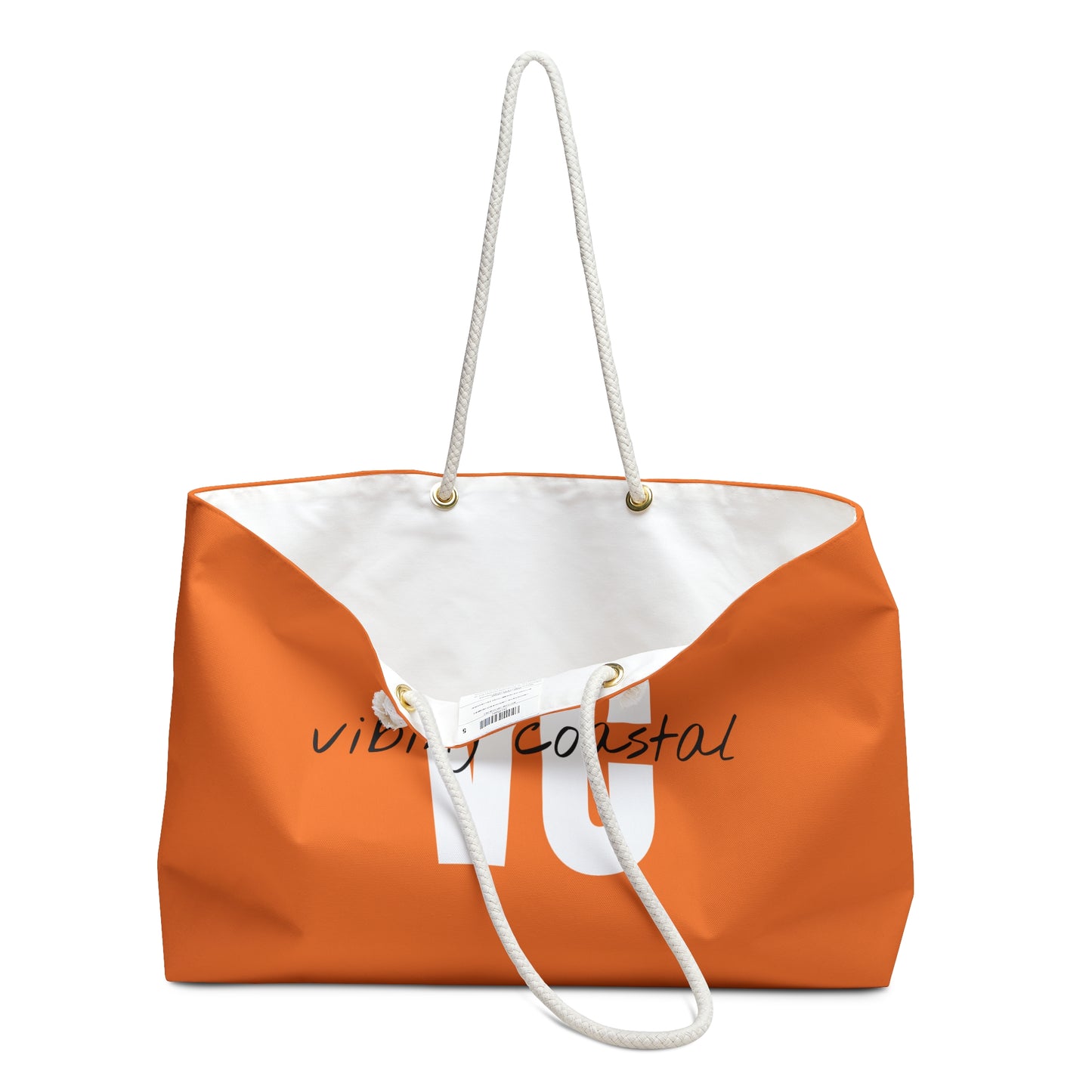 Vibing Coastal Weekender Tote | Orange Citrus