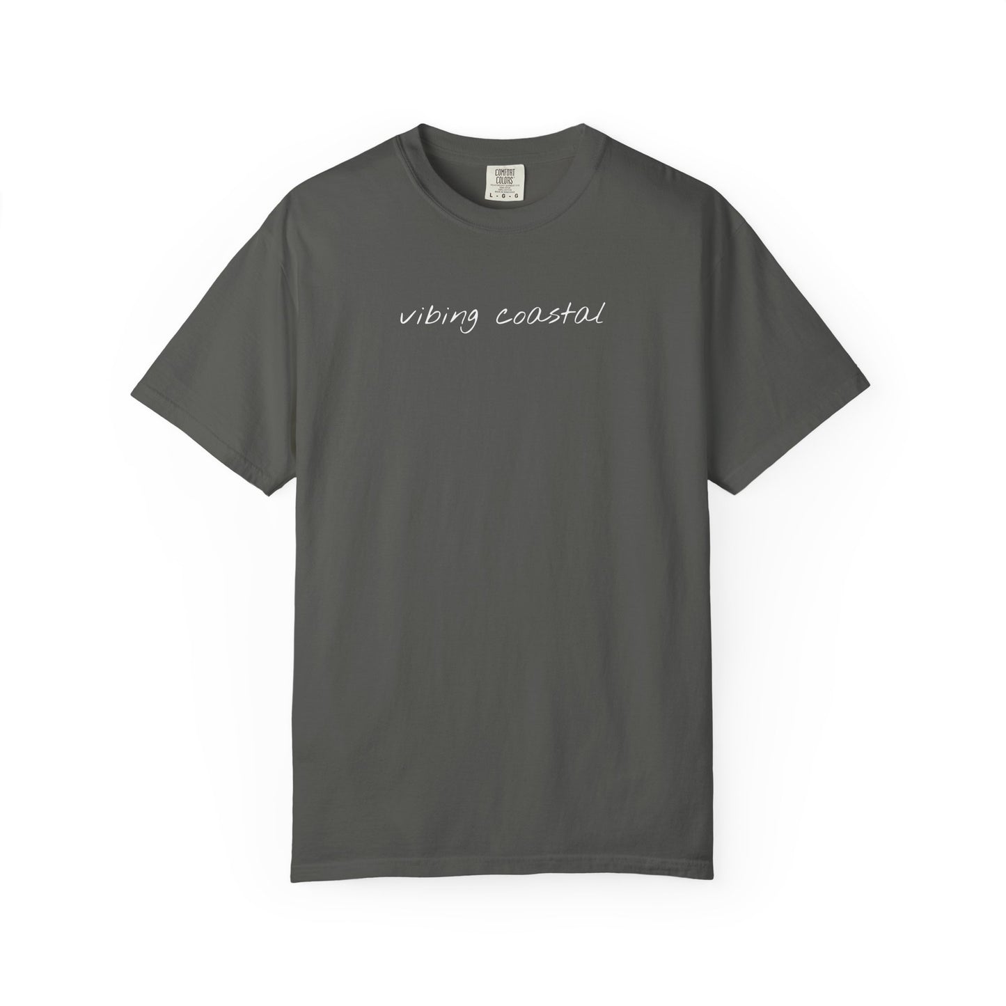 Men's Soft Tee | Vibing Coastal | White Script