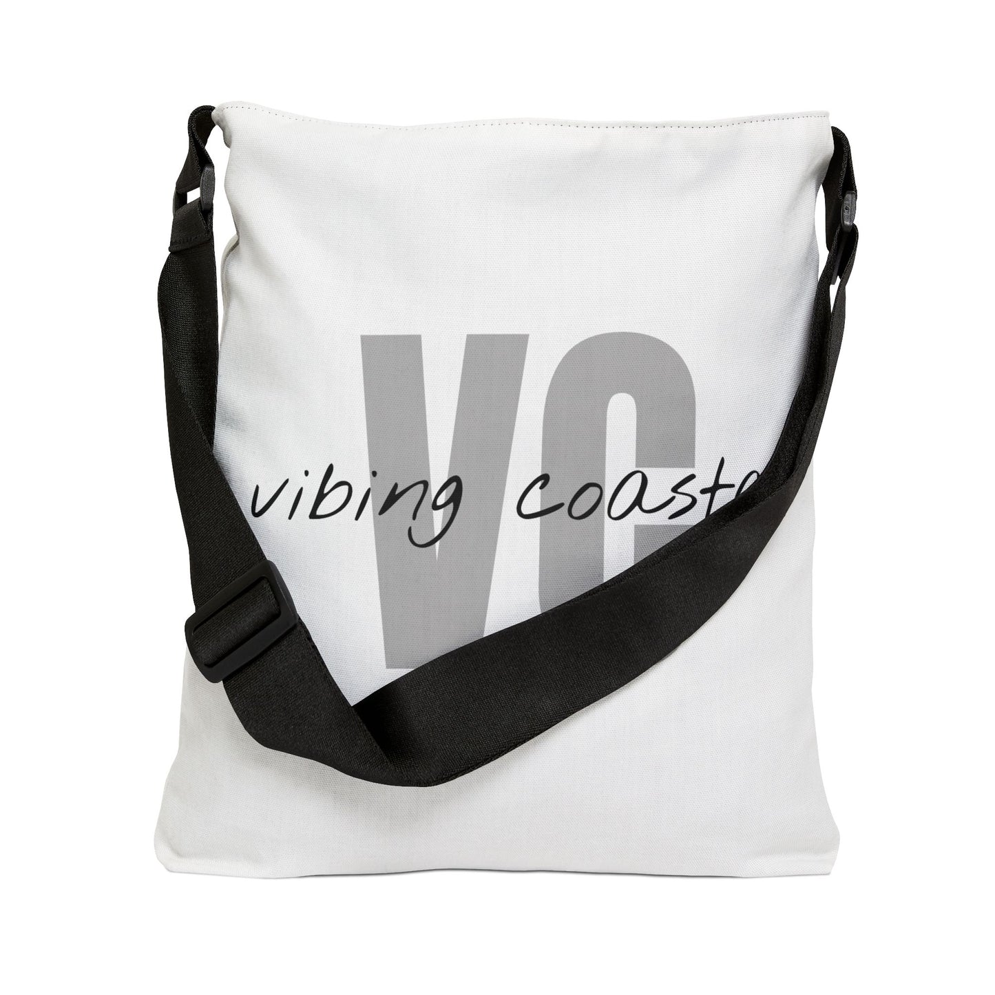 Vibing Coastal Tote Bag | Clam White
