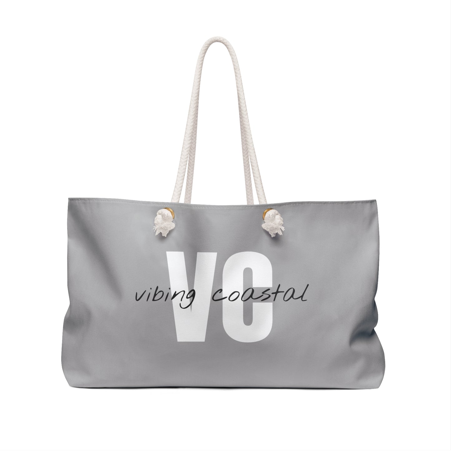 Vibing Coastal Weekender Tote | Beach Rock Gray