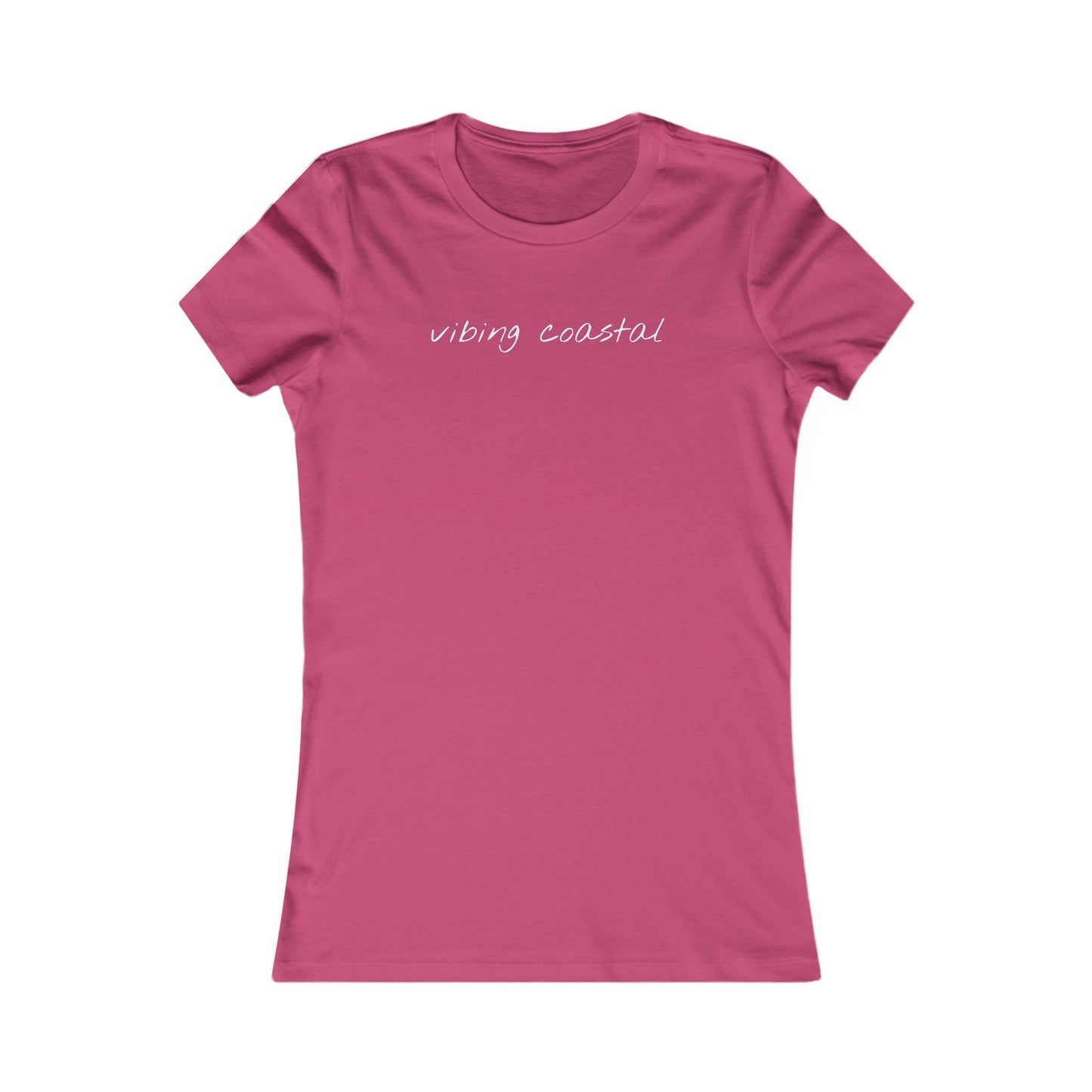 Fav Fitted Tee | Vibing Coastal | White Script