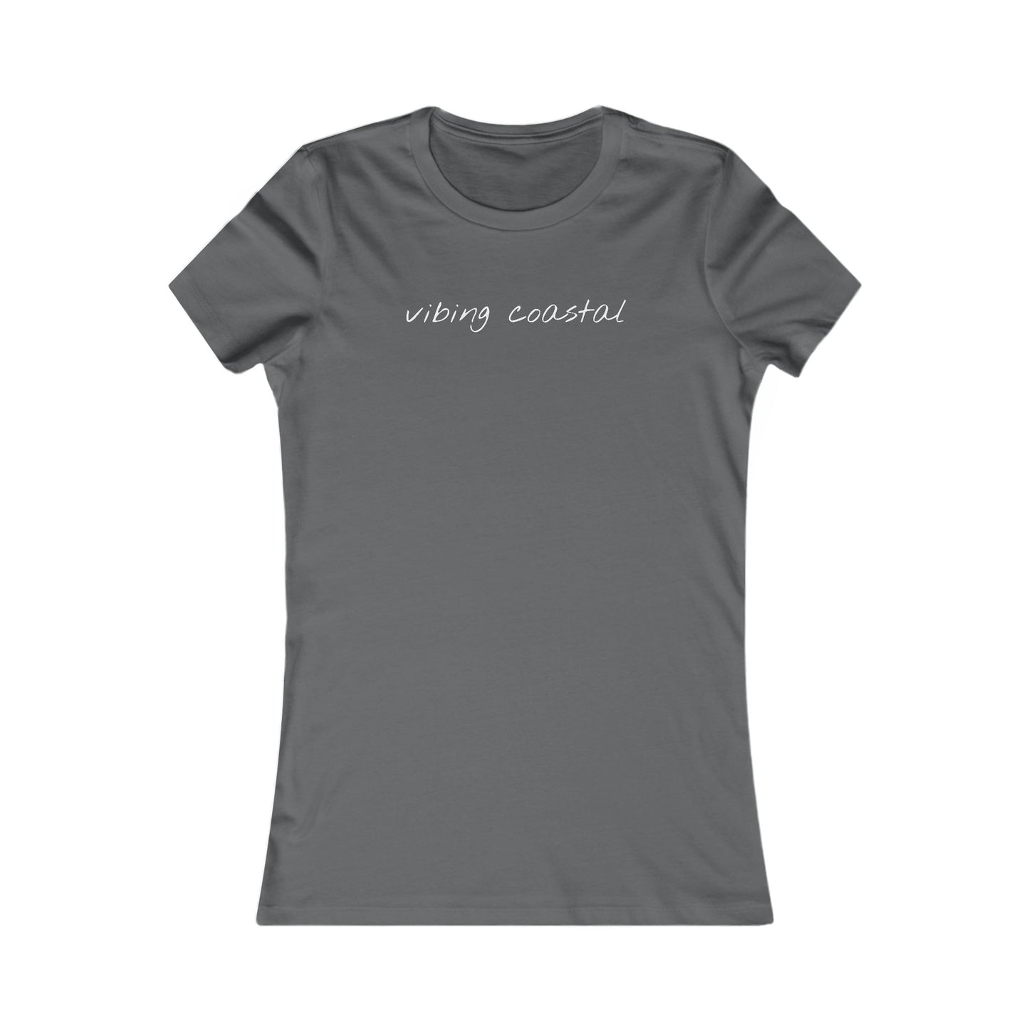 Fav Fitted Tee | Vibing Coastal | White Script
