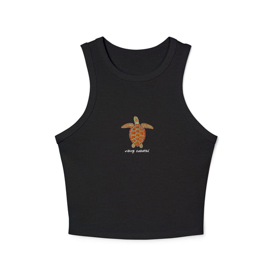 Cropped Fitted Racer Tank | Sea Turtle II
