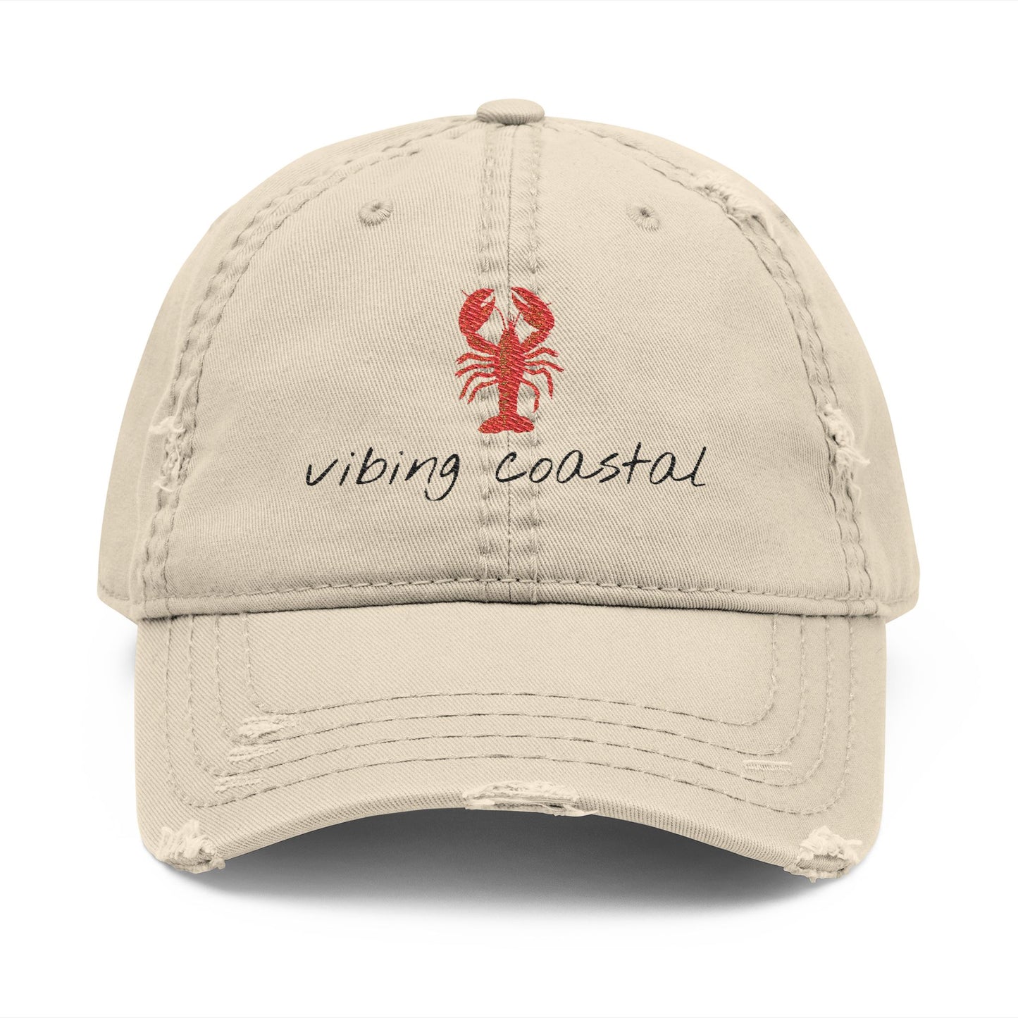 Embroidered Lobster Cap | Coastal Khaki