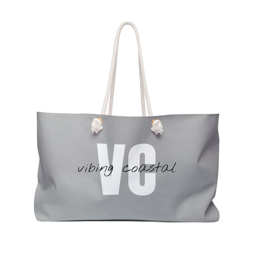 Vibing Coastal Weekender Tote | Beach Rock Gray