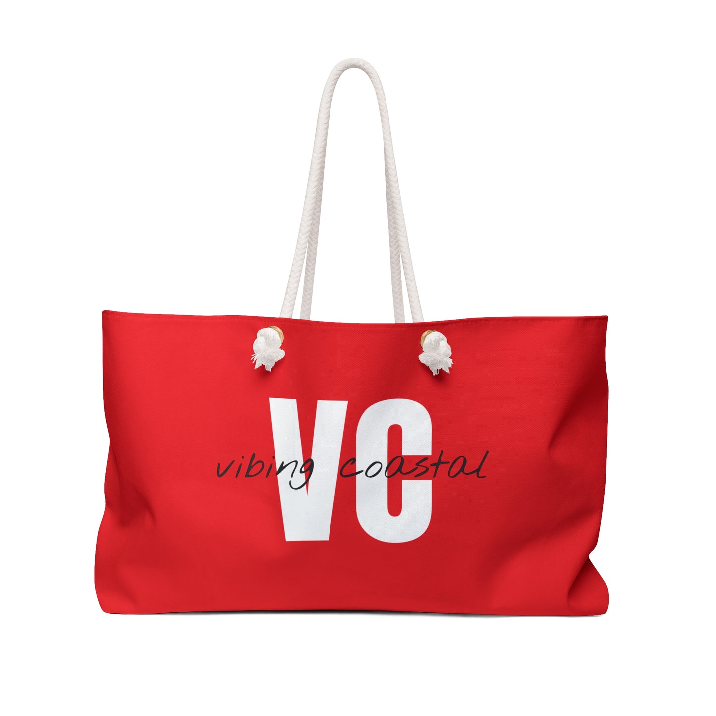 Vibing Coastal Weekender Tote | Rosehip Red