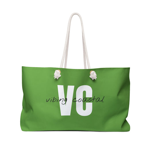 Vibing Coastal Weekender Tote | Lime Citrus