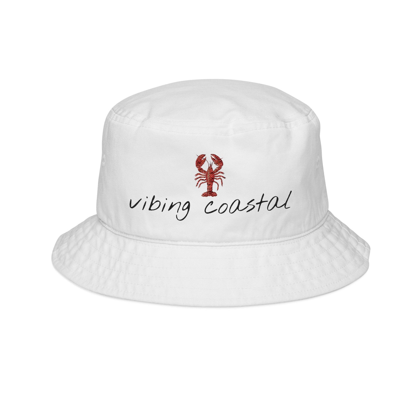 Embroidered Bucket Hat —  Lobster