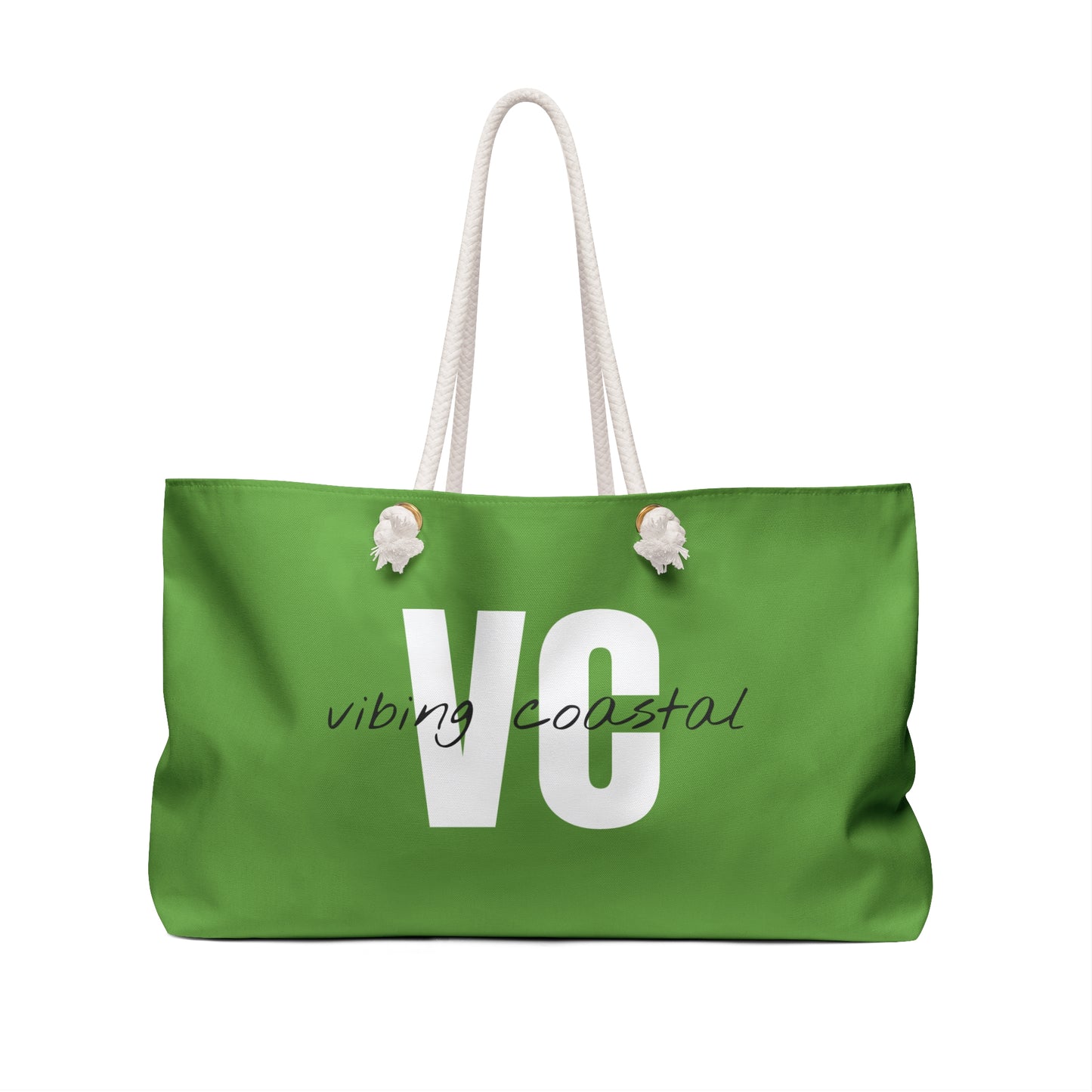 Vibing Coastal Weekender Tote | Lime Citrus