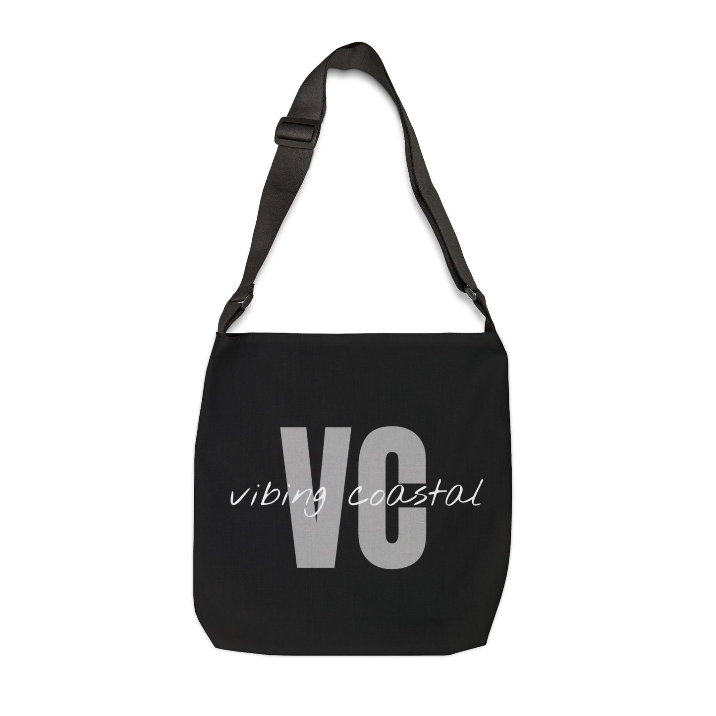 Vibing Coastal Tote Bag | Black