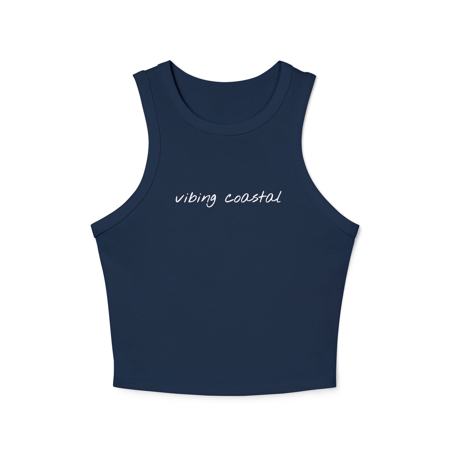 Cropped Fitted Tank Top | Vibing Coastal